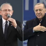 الرئيس التركي رجب طيب أردوغان (يمين) ومنافسه الأبرز في الانتخابات الرئاسية كمال كليجدار أوغلو (الأناضول)